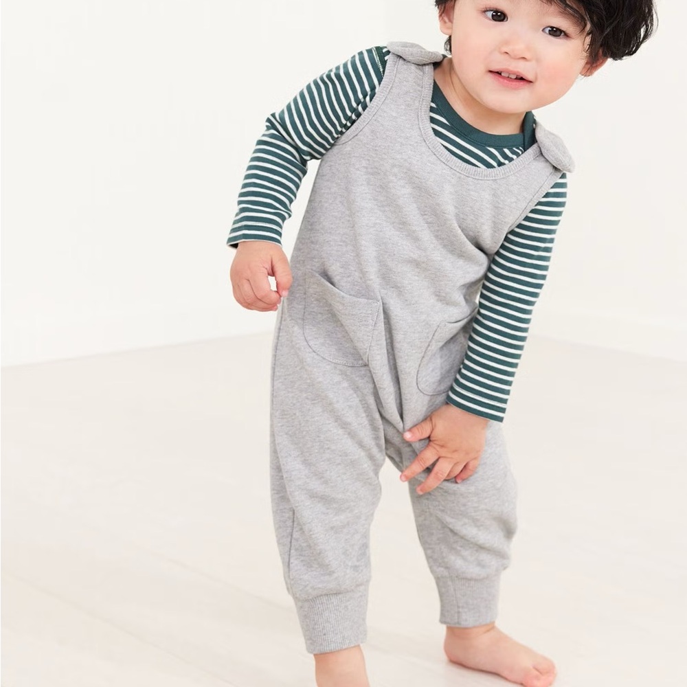 Hanna Andersson French Terry Overalls 6/12 mo